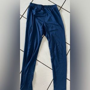 Blue long john style leggings